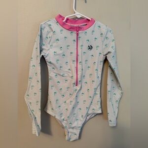 Prodoh Long Sleeve Swimsuit with Palm Trees